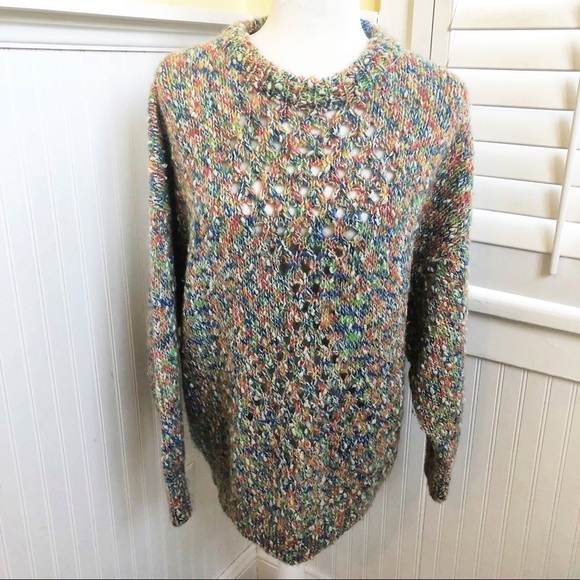 Australasian Knits Sweaters - Australasian Knits Rainbow Mohair Blend Sweater Lg